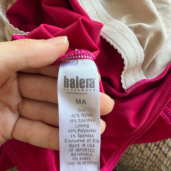 Balera Pinkish Red Leotard - Picture 3 of 3